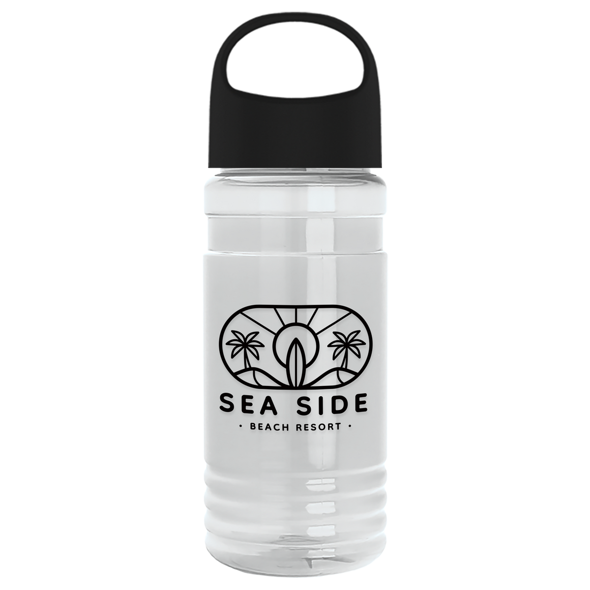Custom logo Groove Tritan® Bottle with Oval Crest Lid - 20 oz.