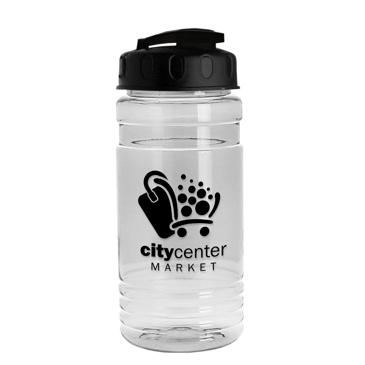 Custom logo Groove Tritan® Bottle with Flip-Top Lid - 20 oz.