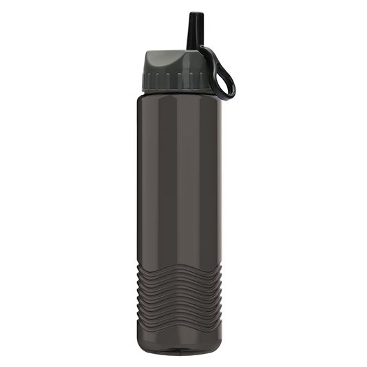 Wave Tritan® Bottle with Ring-Straw Lid - 24 oz.
