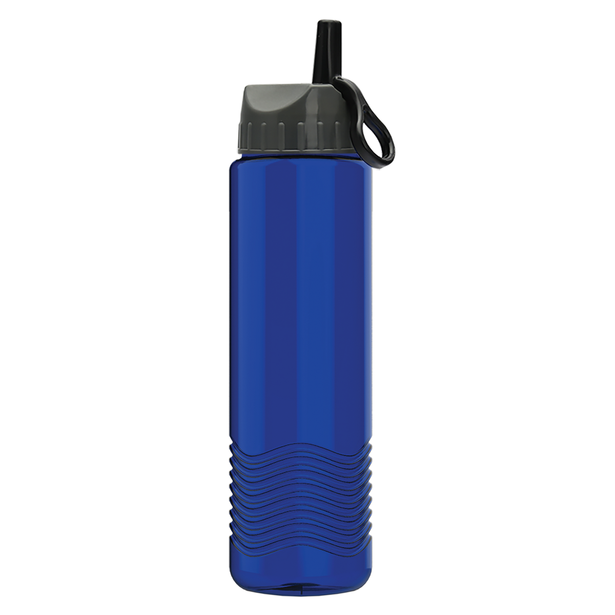 Custom logo Wave Tritan® Bottle with Ring-Straw Lid - 24 oz.