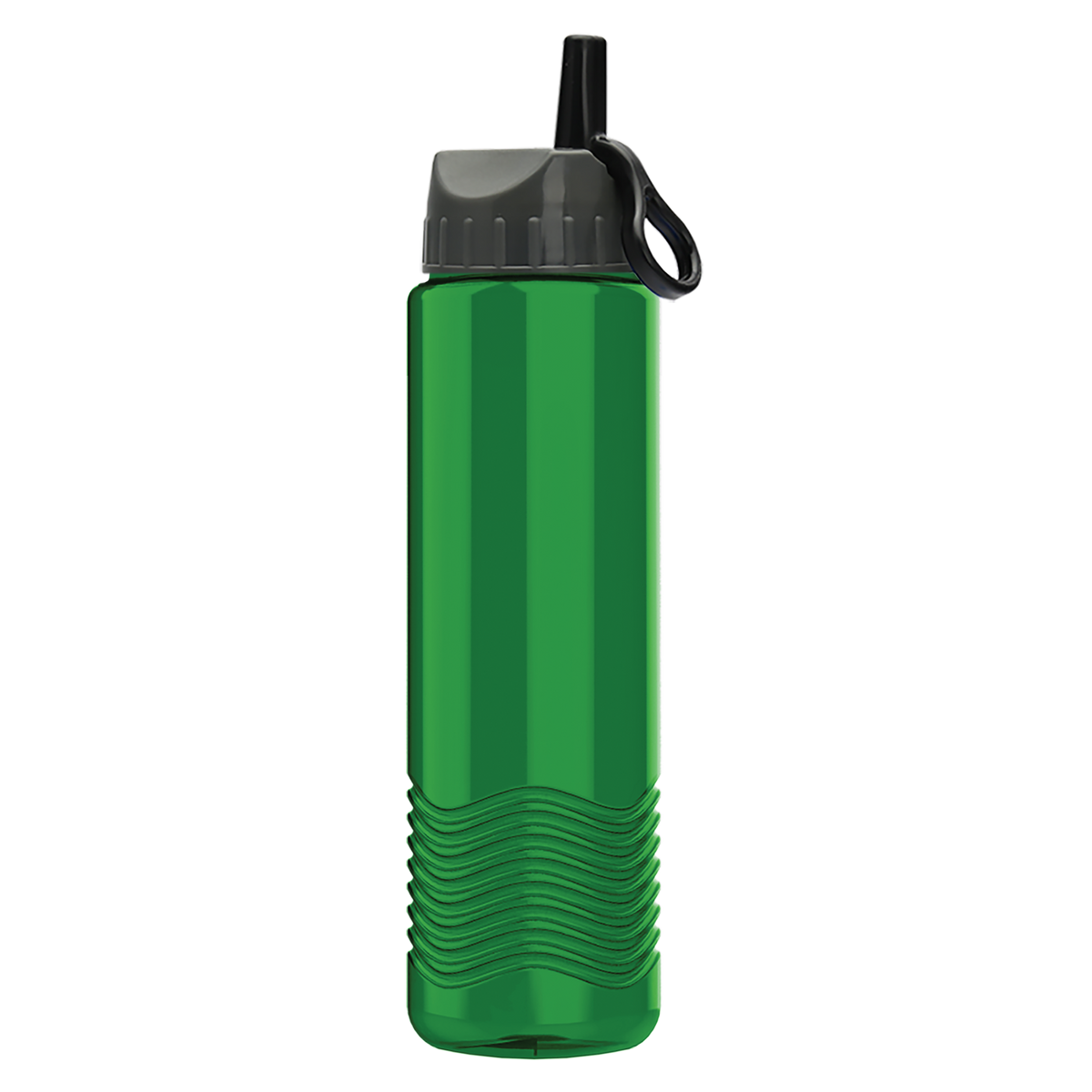 Custom logo Wave Tritan® Bottle with Ring-Straw Lid - 24 oz.
