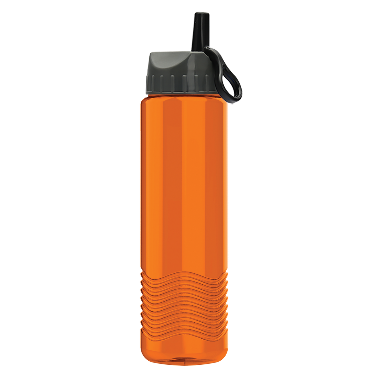 Custom logo Wave Tritan® Bottle with Ring-Straw Lid - 24 oz.