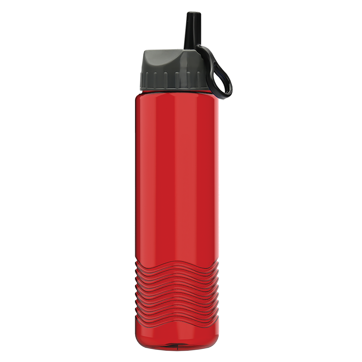 Custom logo Wave Tritan® Bottle with Ring-Straw Lid - 24 oz.