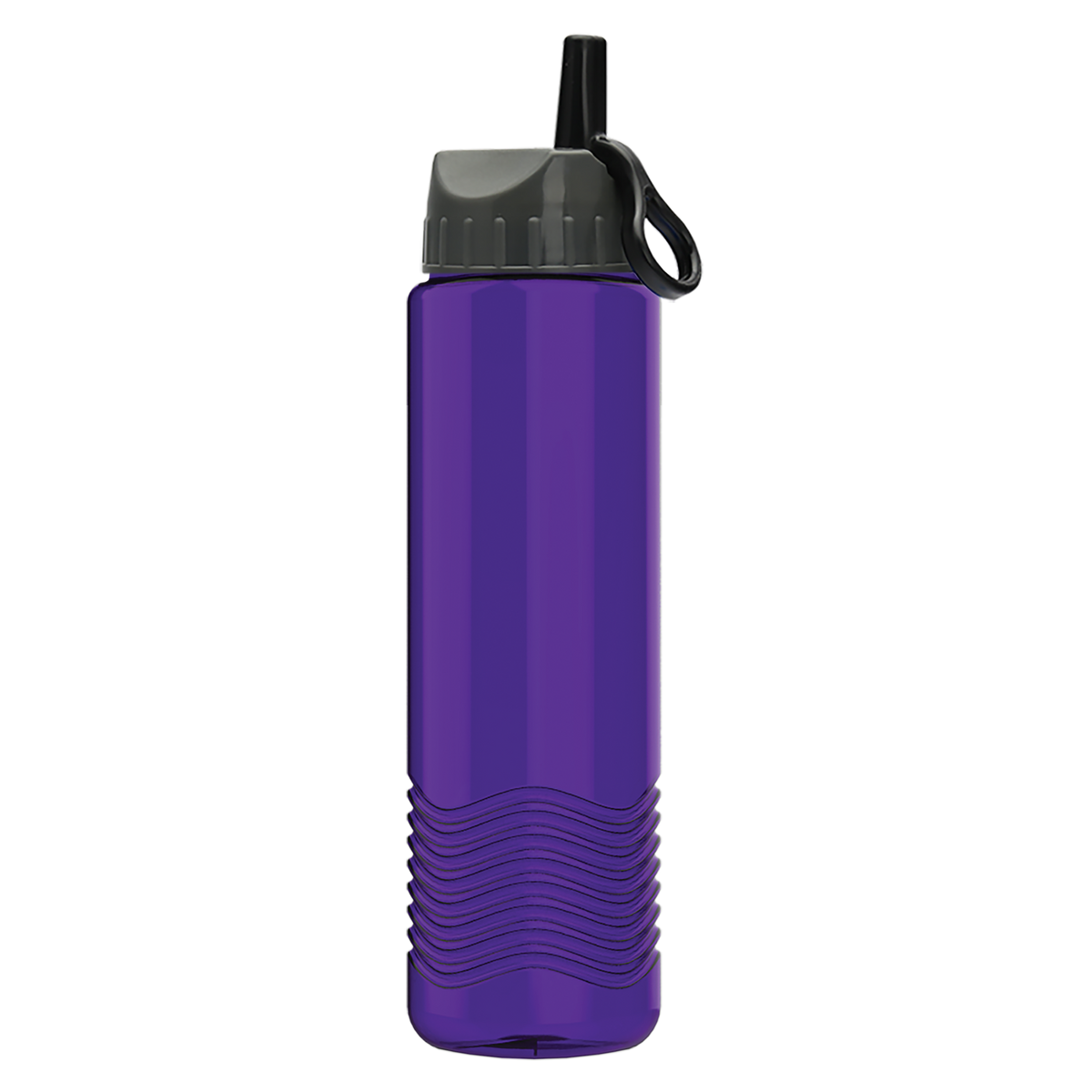 Custom logo Wave Tritan® Bottle with Ring-Straw Lid - 24 oz.