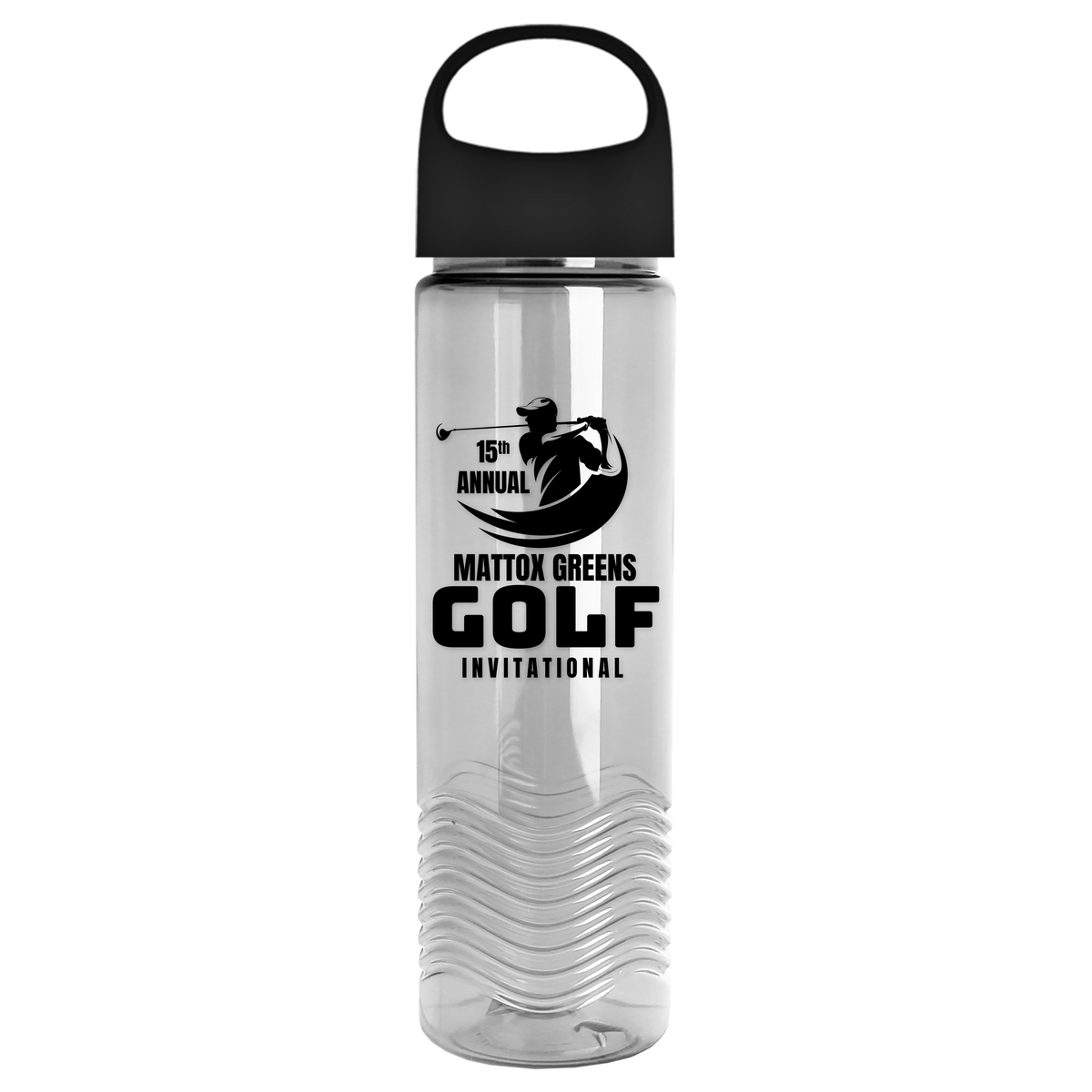 Custom logo Wave Tritan® Bottle with Oval Crest Lid - 24 oz.