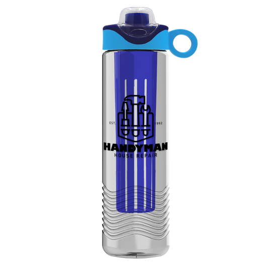 Wave Tritan® Bottle with Two-Tone Drink-Thru Lid with Silicone Loop and Infuser - 24 oz.