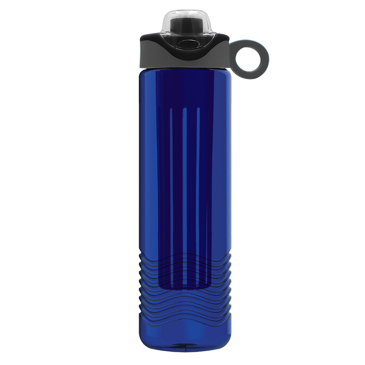 Custom logo Wave Tritan® Bottle with Two-Tone Drink-Thru Lid with Silicone Loop and Infuser - 24 oz.