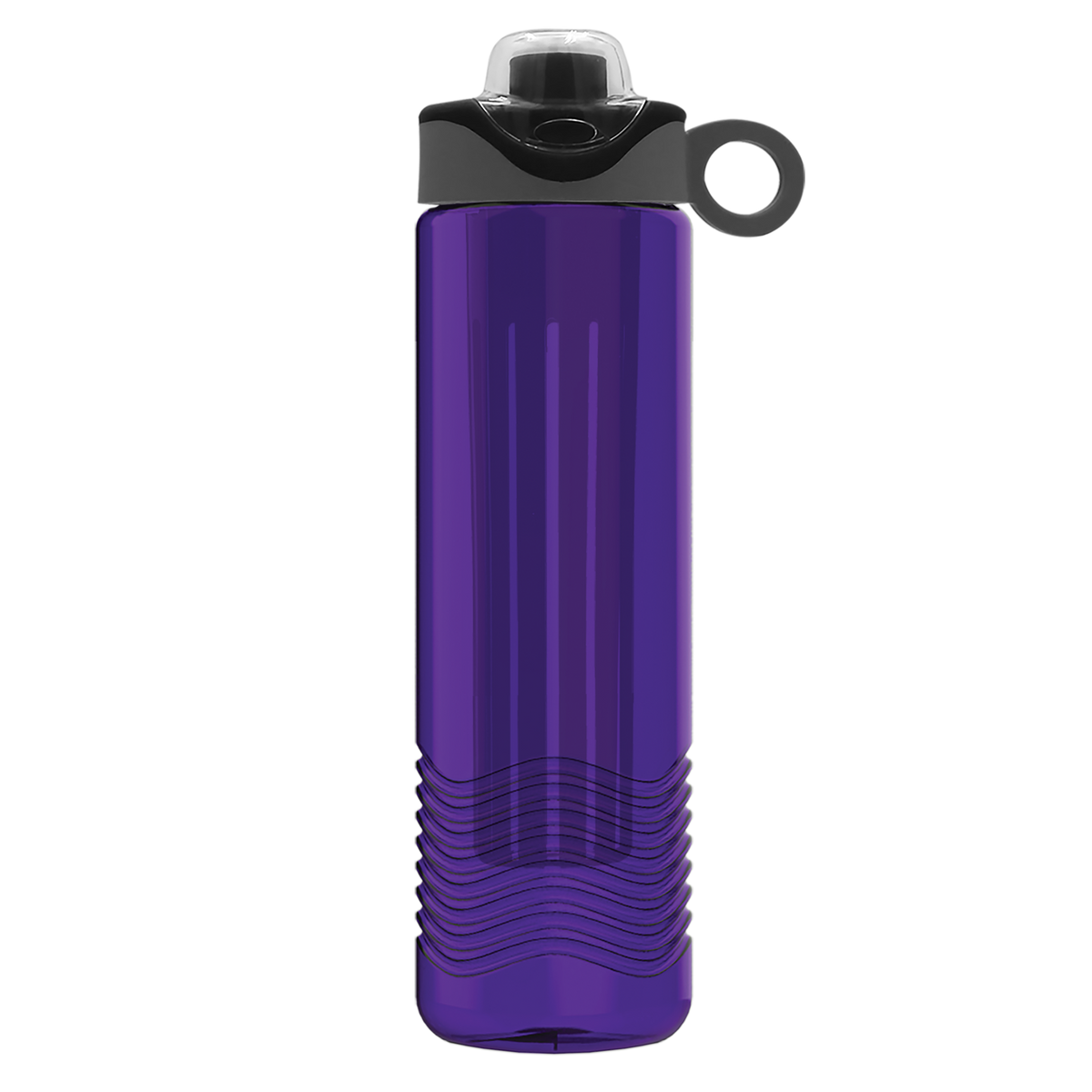 Custom logo Wave Tritan® Bottle with Two-Tone Drink-Thru Lid with Silicone Loop and Infuser - 24 oz.