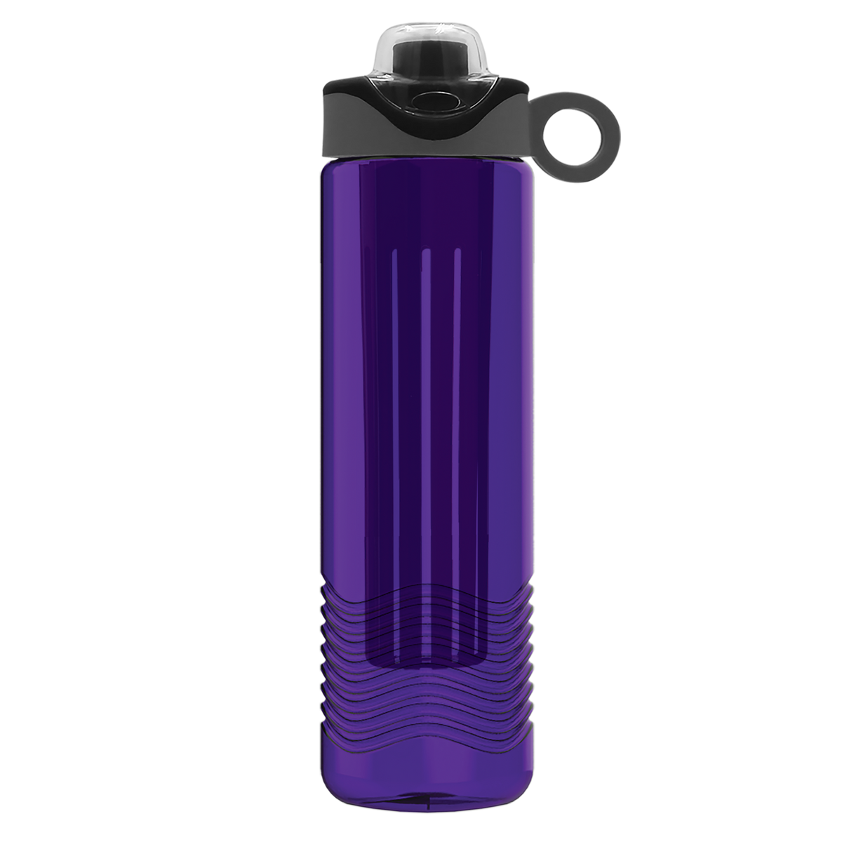Custom logo Wave Tritan® Bottle with Two-Tone Drink-Thru Lid with Silicone Loop and Infuser - 24 oz.