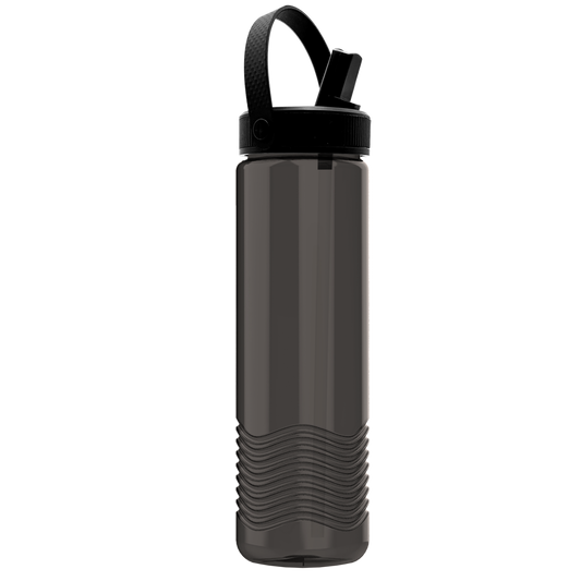 Wave Tritan® Bottle with Flip-Straw, Swivel-Handle Lid - 24 oz.