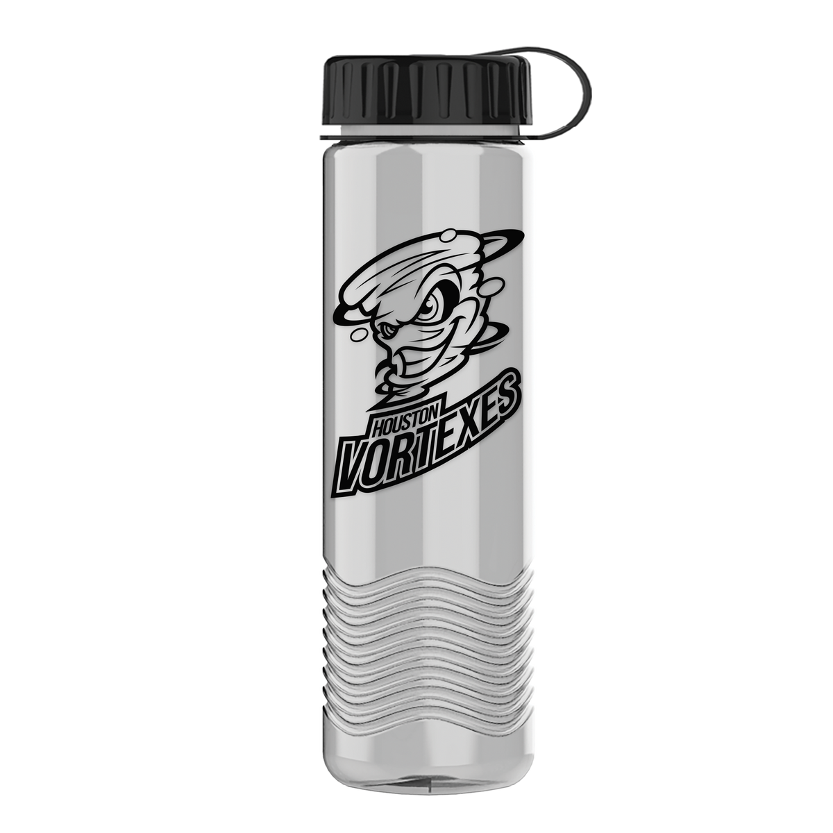 Custom logo Wave Tritan® Bottle with Tethered Lid - 24 oz.