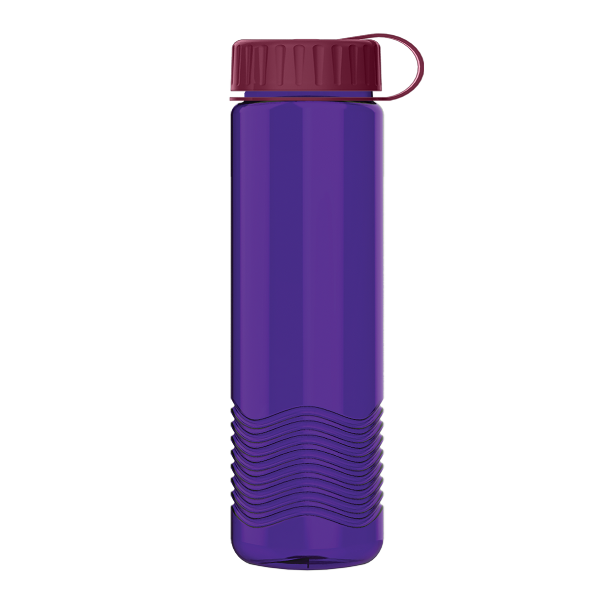 Custom logo Wave Tritan® Bottle with Tethered Lid - 24 oz.