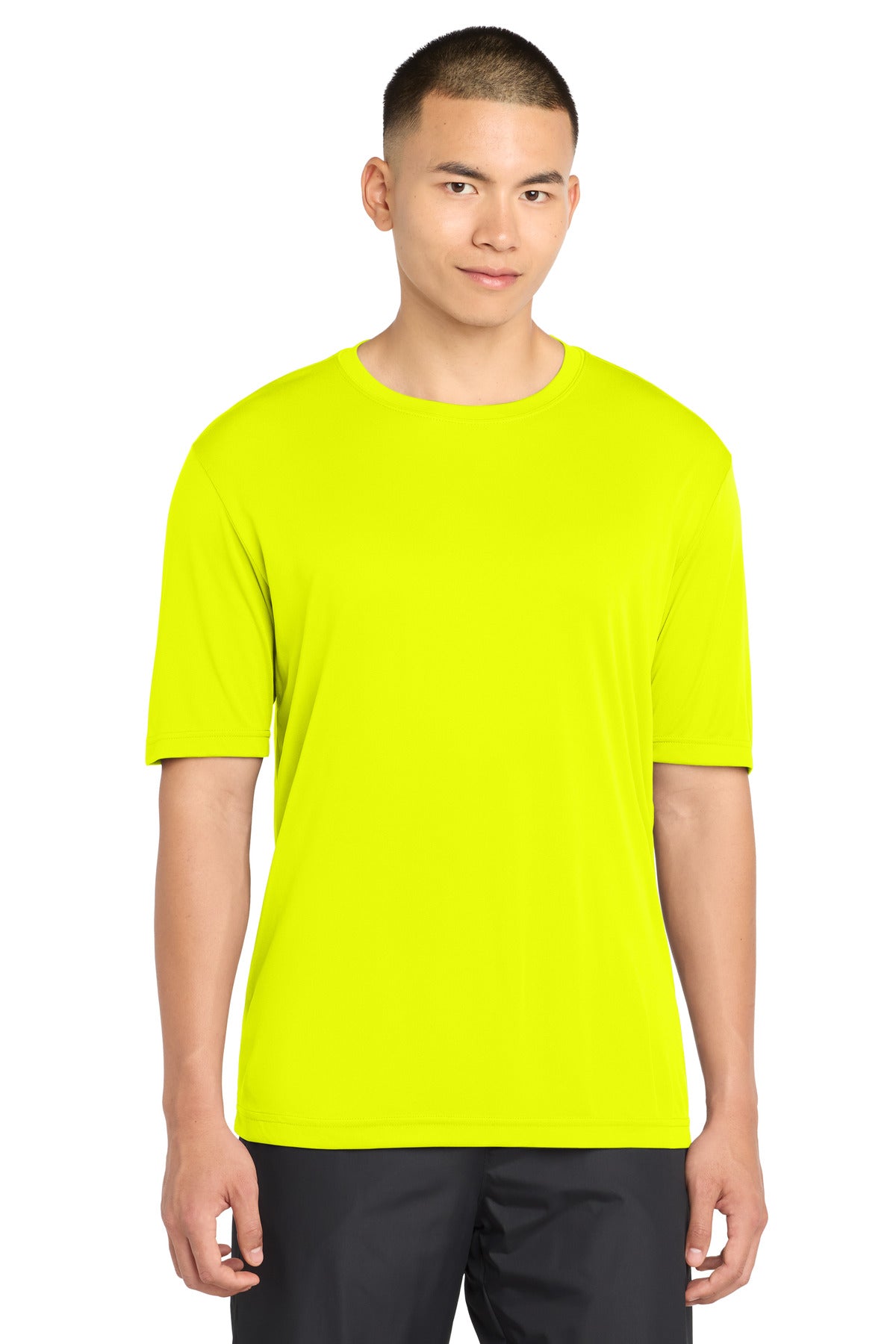 Custom logo Sport-Tek® Tall PosiCharge® Competitor™  Tee. TST350 in Neon Yellow