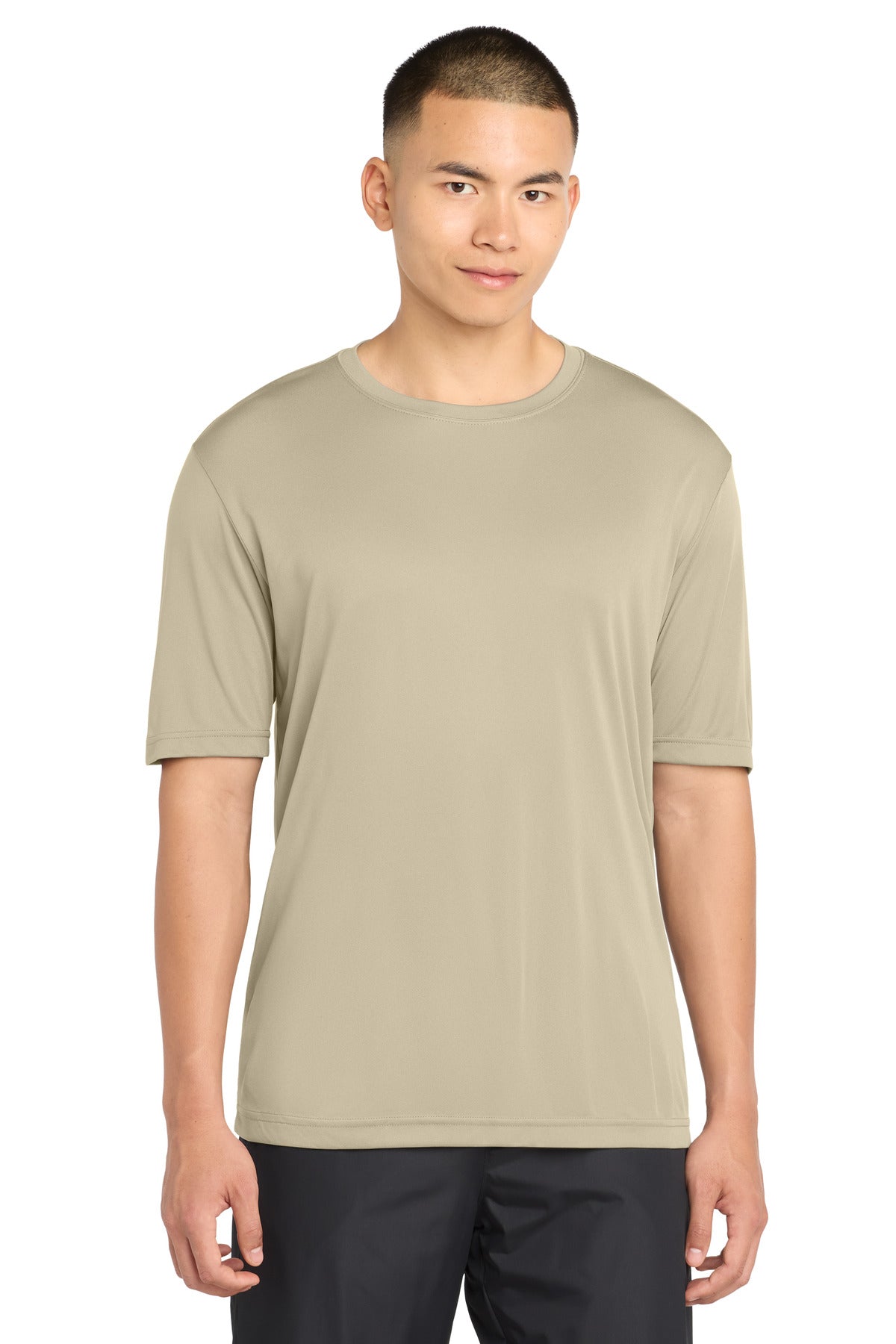 Custom logo Sport-Tek® Tall PosiCharge® Competitor™  Tee. TST350 in Sand