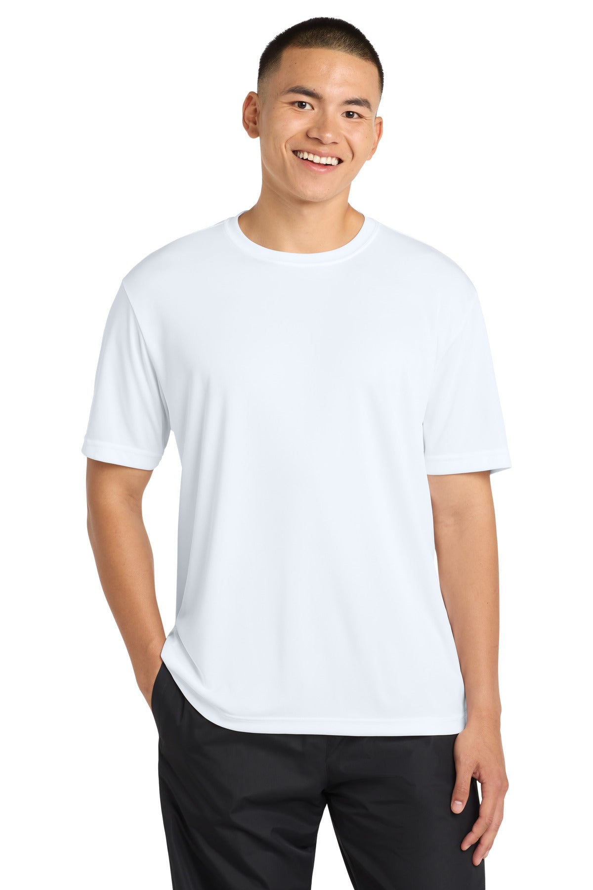 Custom logo Sport-Tek® Tall PosiCharge® Competitor™  Tee. TST350 in White