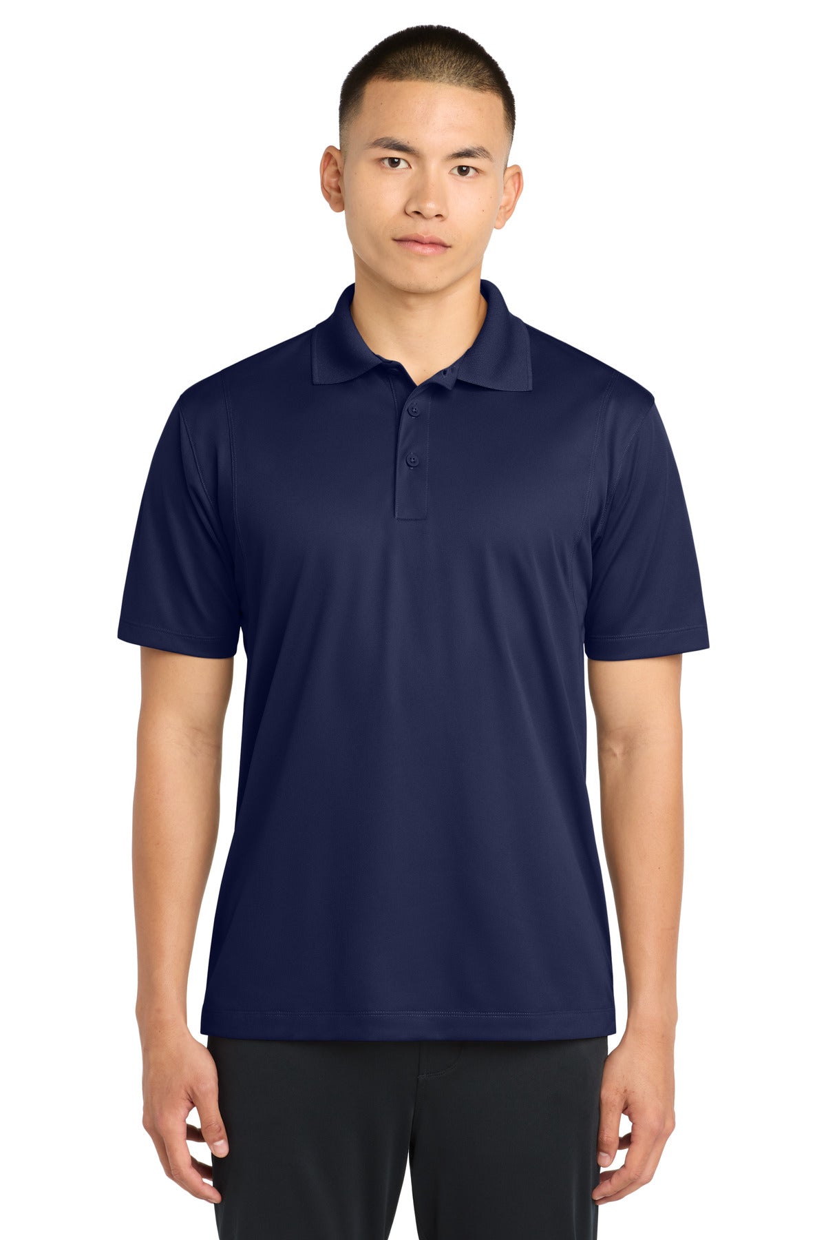 Custom logo Sport-Tek® Tall Micropique Sport-Wick® Polo. TST650 in True Navy