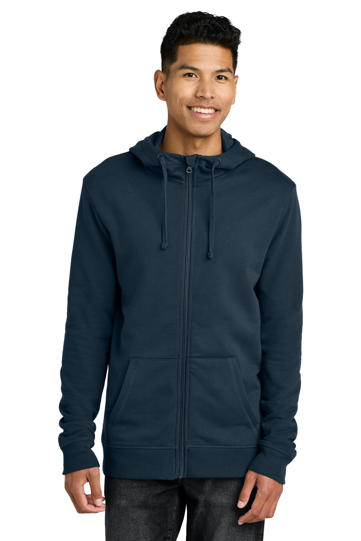 Custom logo LIMITED EDITION tentree® Organic Cotton Fleece Full-Zip Hoodie TTCM4367 in Dress Blue