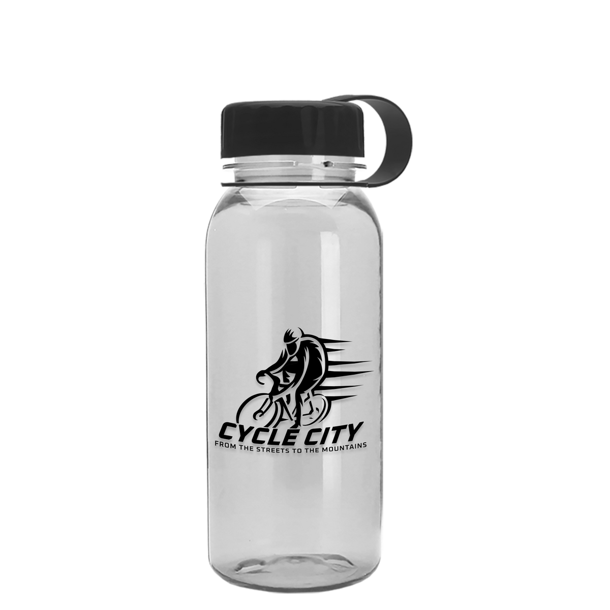 Custom logo Cadet Tritan® Bottle with Tethered Lid - 18 oz.