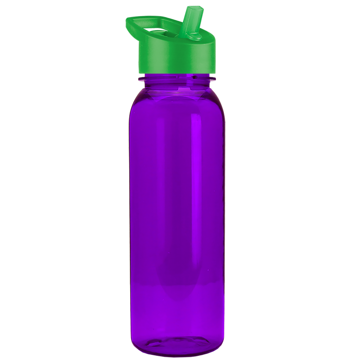 Custom logo Flat-Sided Tritan® Bottle with Flip-Straw Lid - 24 oz.