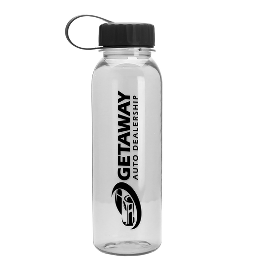 Flat-Sided Tritan® Bottle with Tethered Lid - 24 oz.