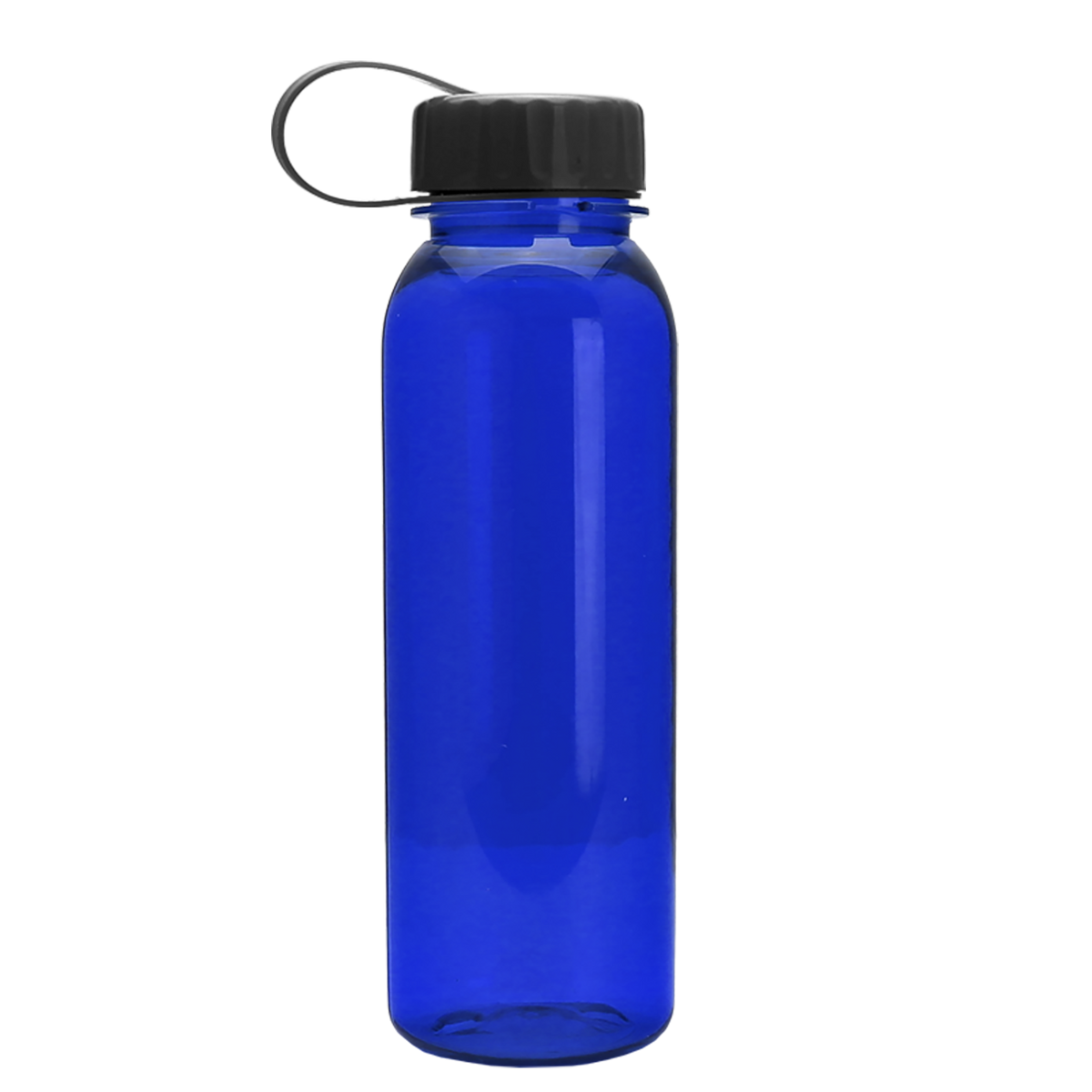 Custom logo Flat-Sided Tritan® Bottle with Tethered Lid - 24 oz.