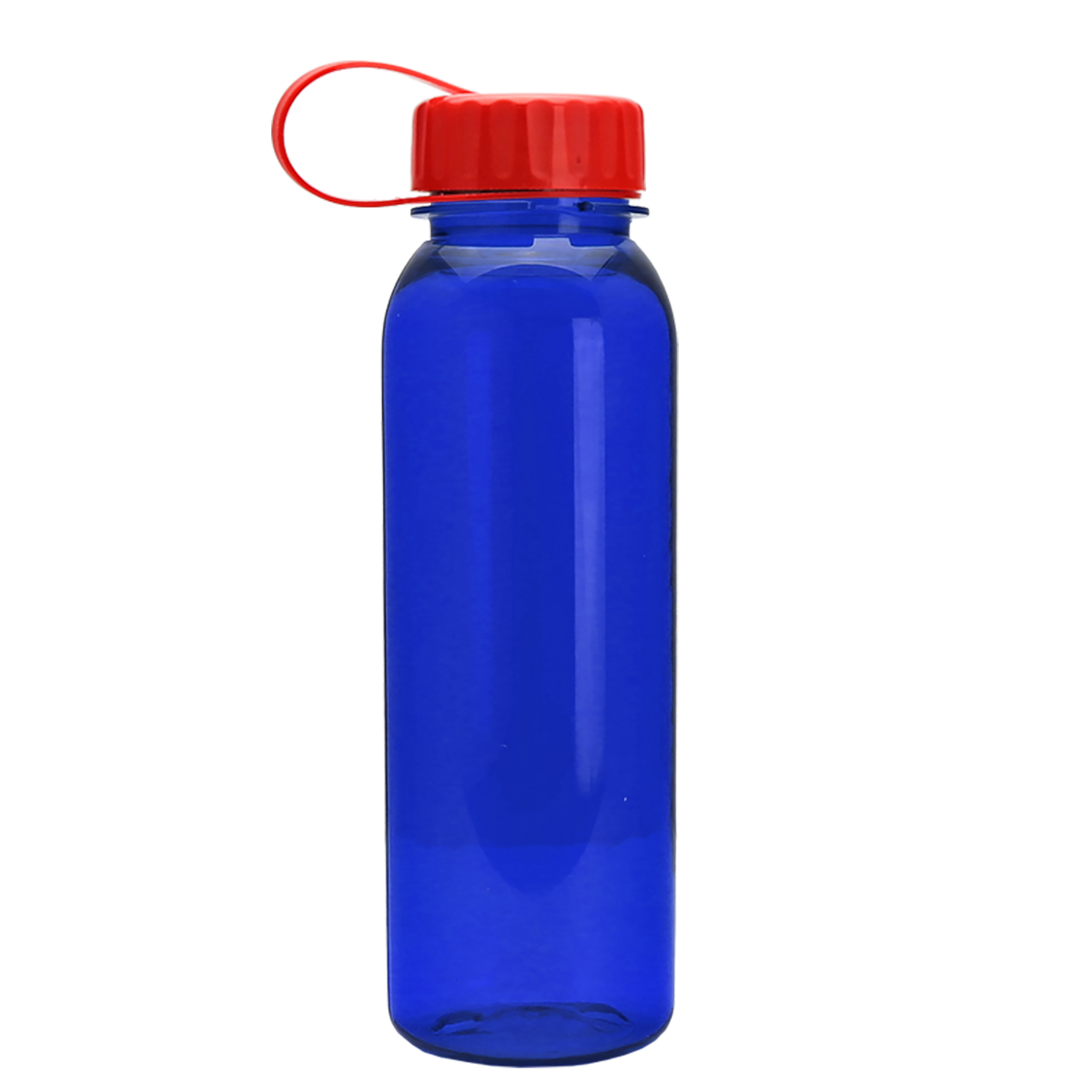 Custom logo Flat-Sided Tritan® Bottle with Tethered Lid - 24 oz.