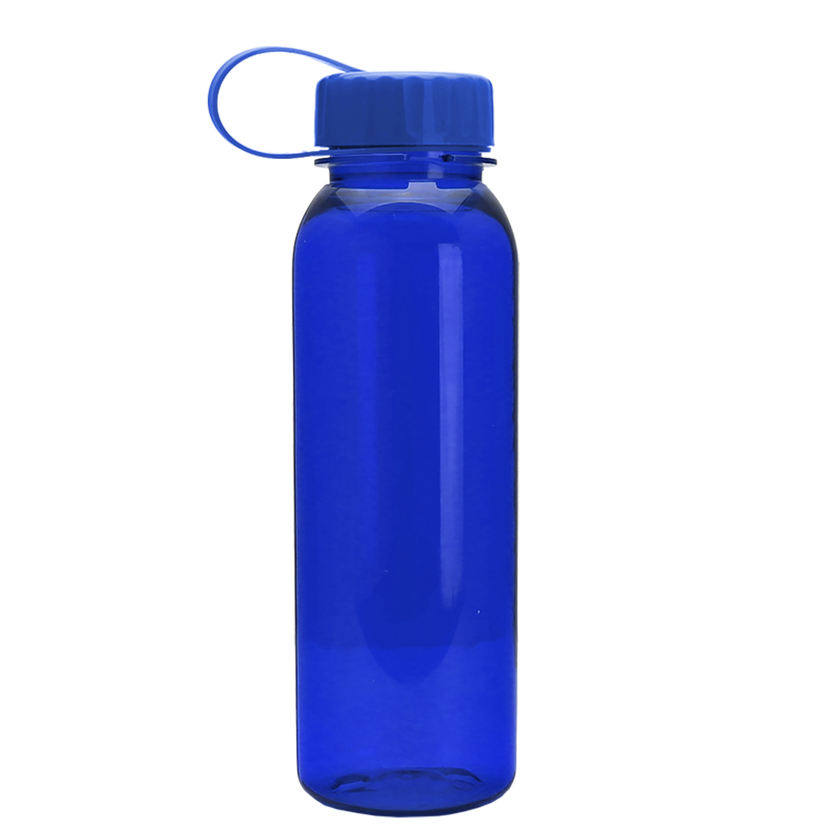 Custom logo Flat-Sided Tritan® Bottle with Tethered Lid - 24 oz.