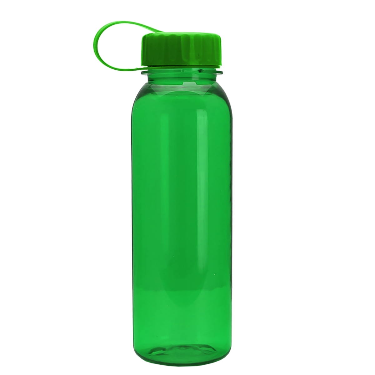 Custom logo Flat-Sided Tritan® Bottle with Tethered Lid - 24 oz.