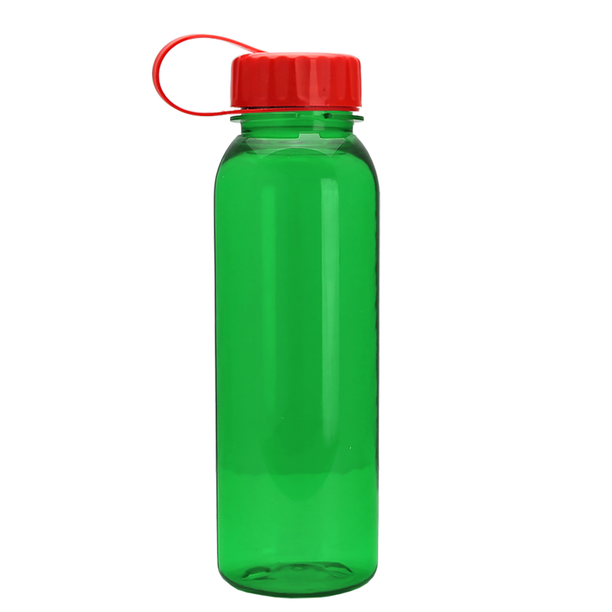 Custom logo Flat-Sided Tritan® Bottle with Tethered Lid - 24 oz.