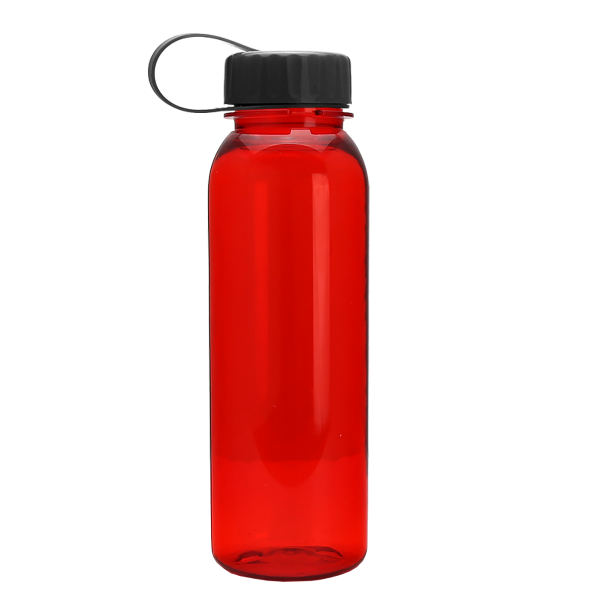 Custom logo Flat-Sided Tritan® Bottle with Tethered Lid - 24 oz.