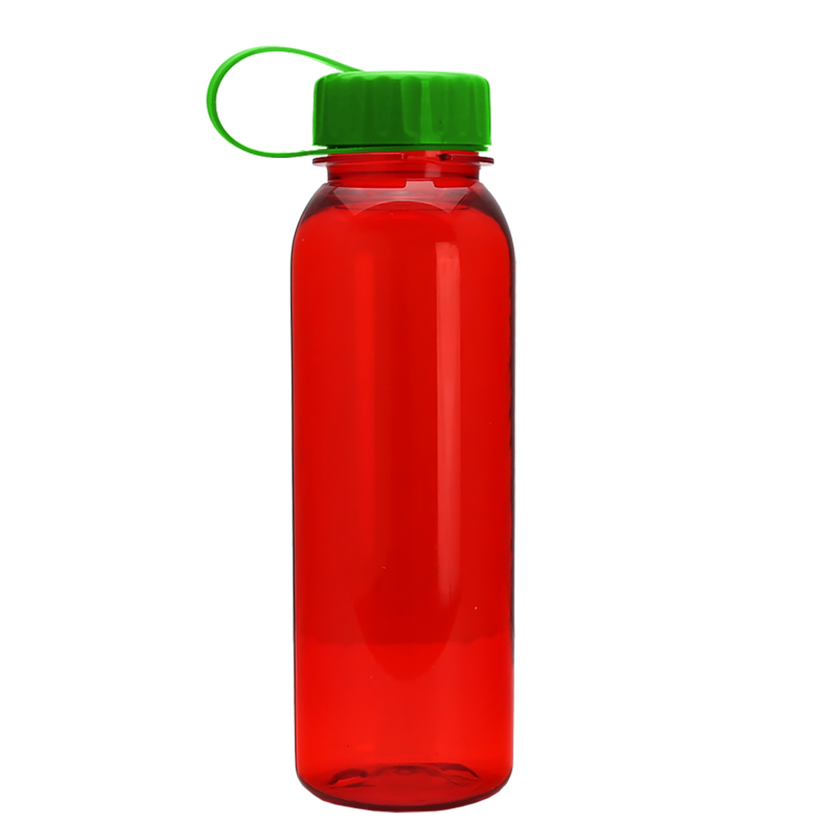 Custom logo Flat-Sided Tritan® Bottle with Tethered Lid - 24 oz.