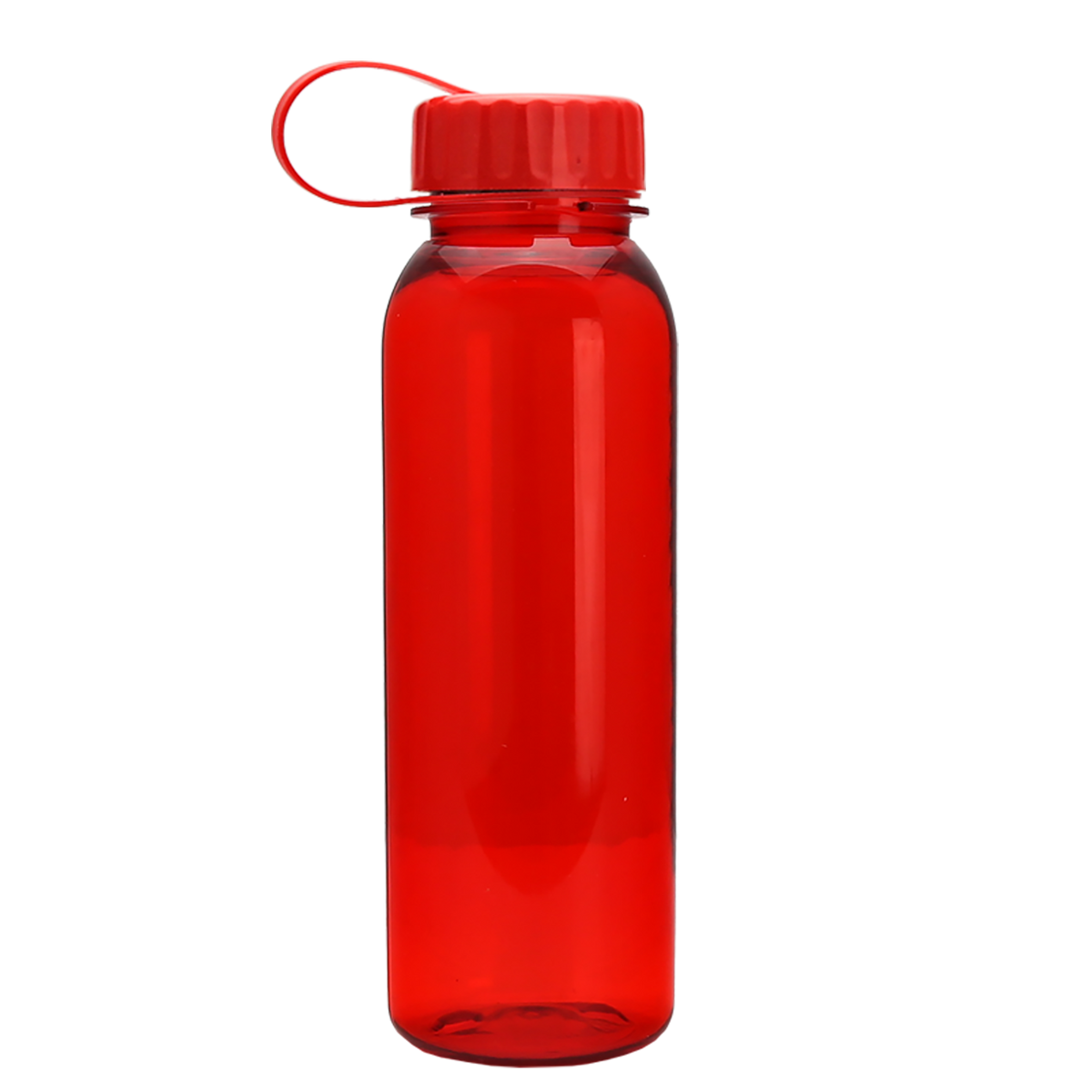 Custom logo Flat-Sided Tritan® Bottle with Tethered Lid - 24 oz.