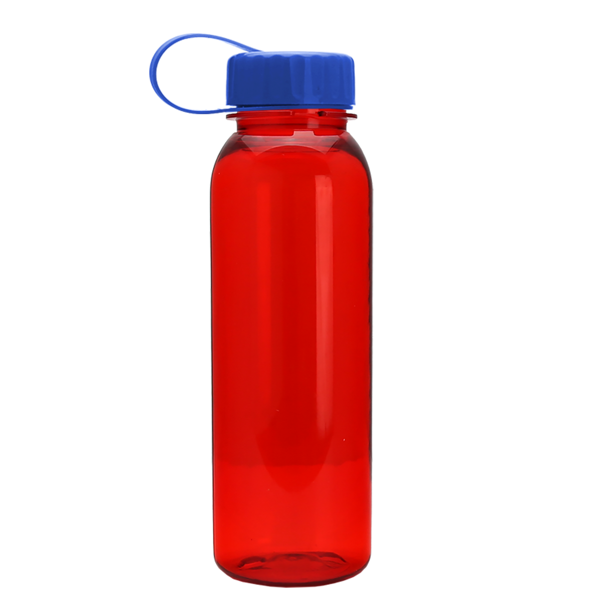 Custom logo Flat-Sided Tritan® Bottle with Tethered Lid - 24 oz.