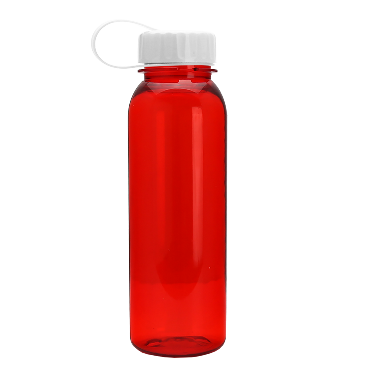 Custom logo Flat-Sided Tritan® Bottle with Tethered Lid - 24 oz.