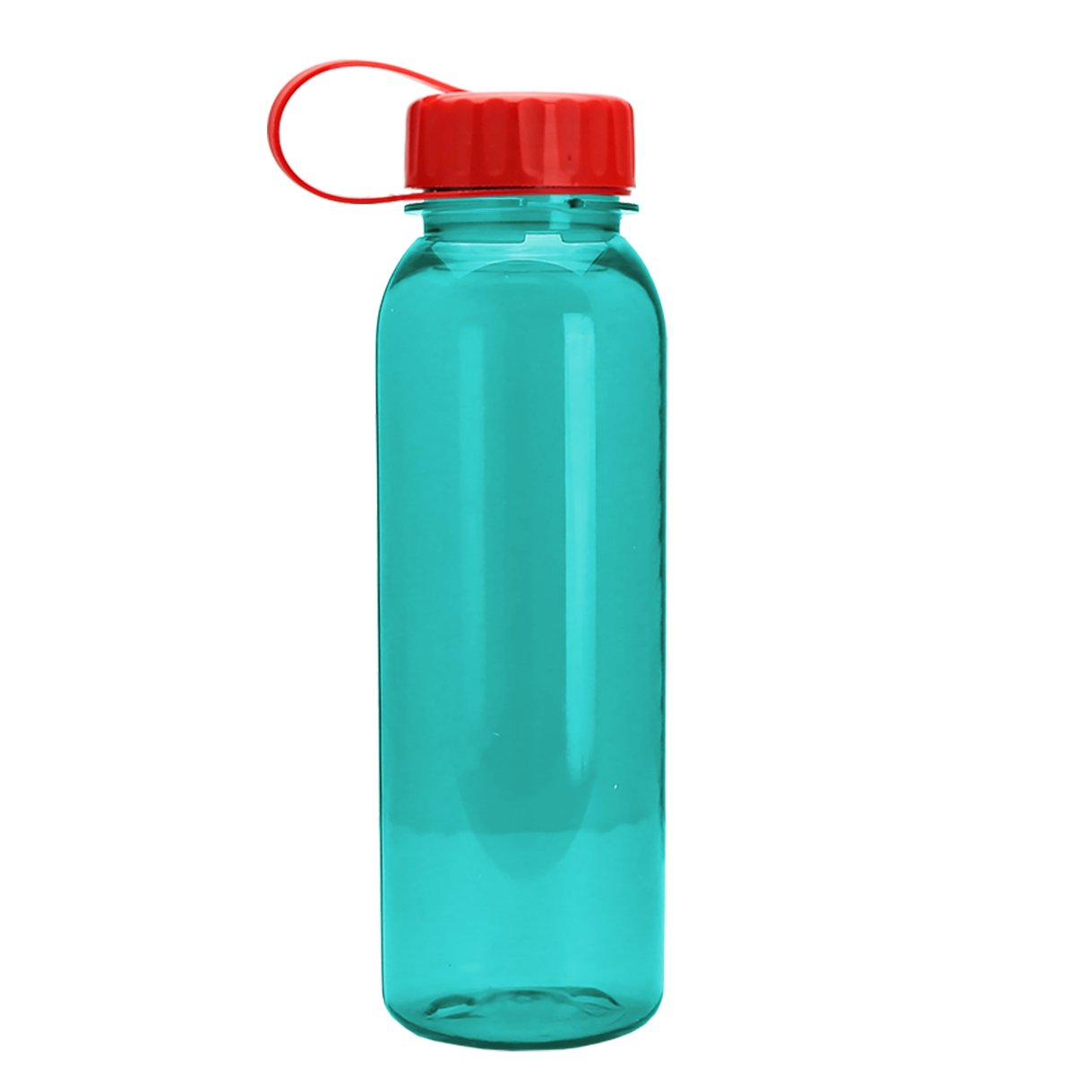 Custom logo Flat-Sided Tritan® Bottle with Tethered Lid - 24 oz.