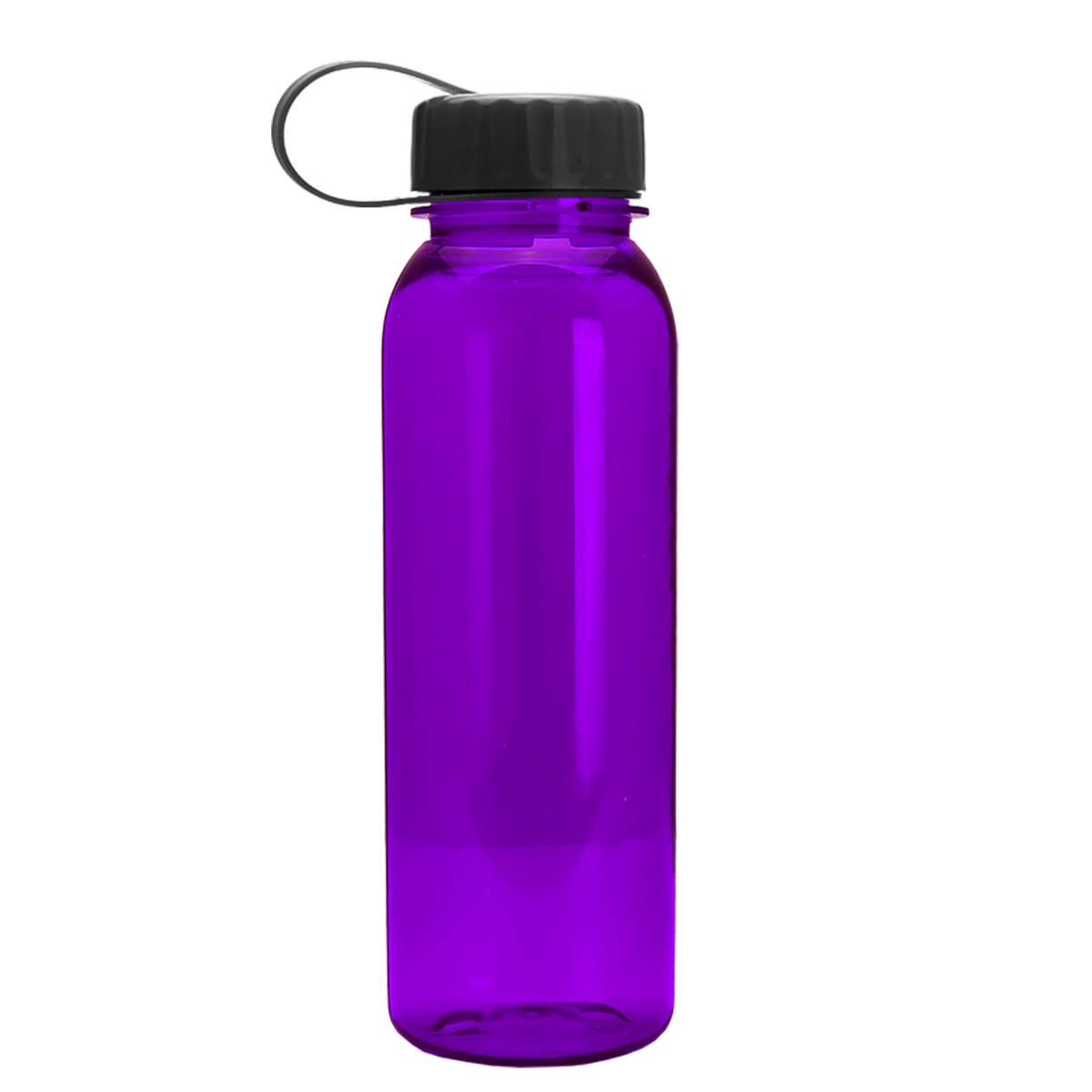 Custom logo Flat-Sided Tritan® Bottle with Tethered Lid - 24 oz.