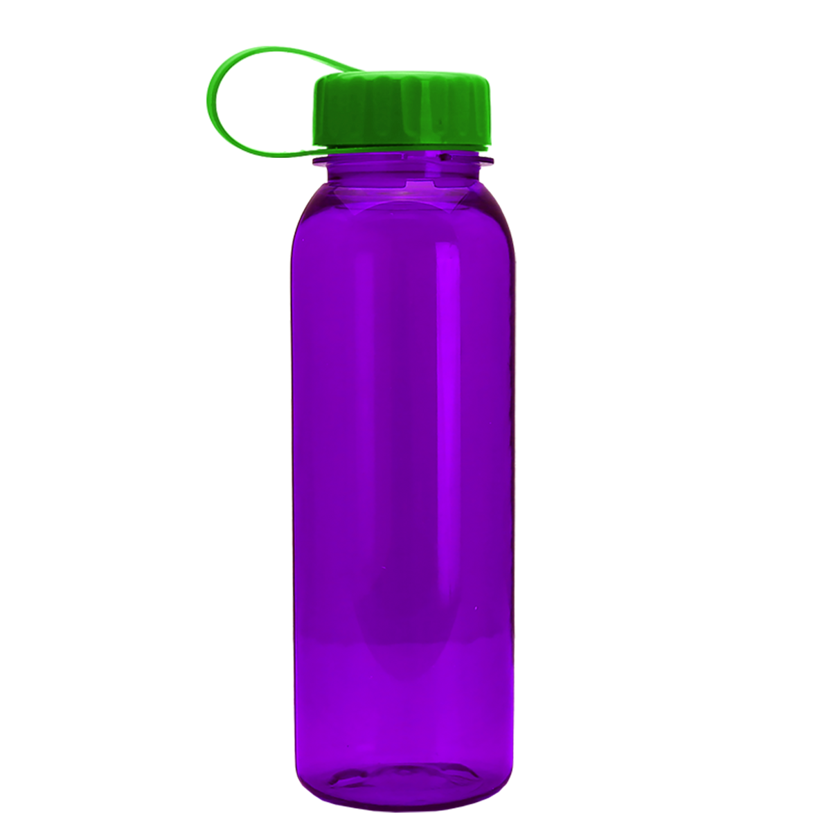 Custom logo Flat-Sided Tritan® Bottle with Tethered Lid - 24 oz.