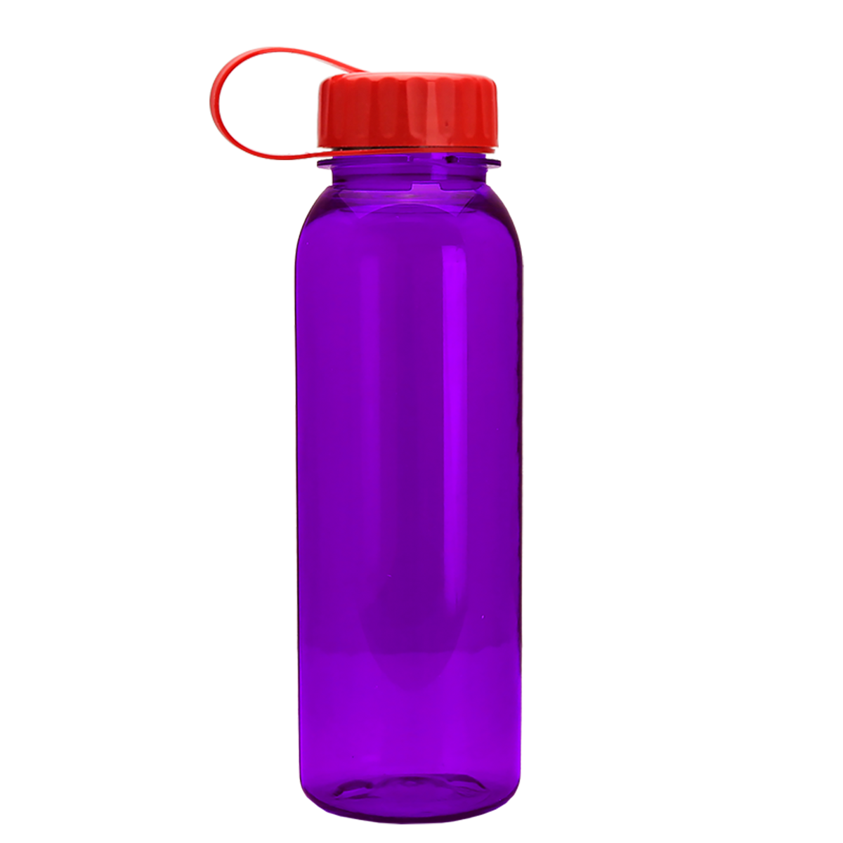 Custom logo Flat-Sided Tritan® Bottle with Tethered Lid - 24 oz.