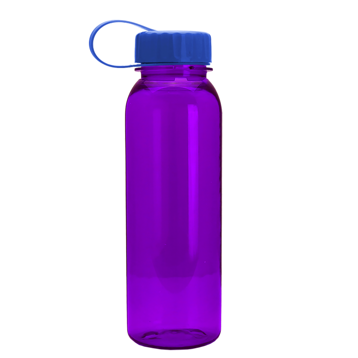 Custom logo Flat-Sided Tritan® Bottle with Tethered Lid - 24 oz.