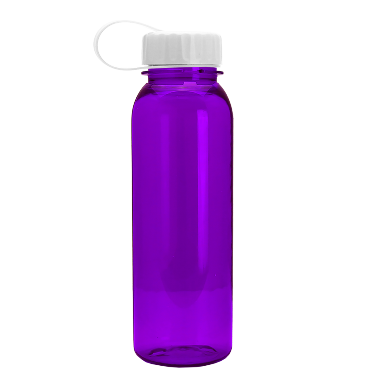 Custom logo Flat-Sided Tritan® Bottle with Tethered Lid - 24 oz.