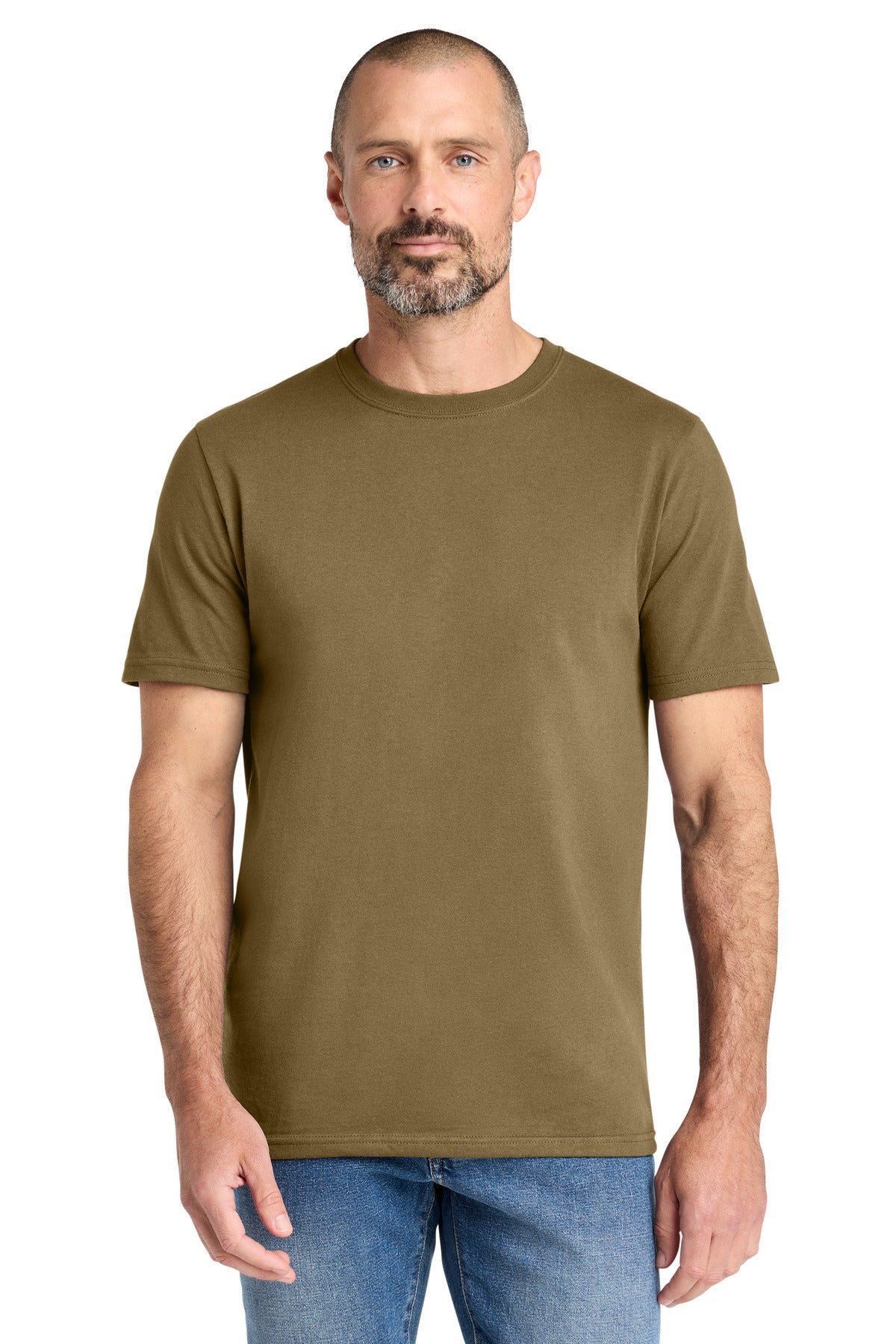 Custom logo Volunteer Knitwear™ All-American Tee VL100 in Coyote Brown
