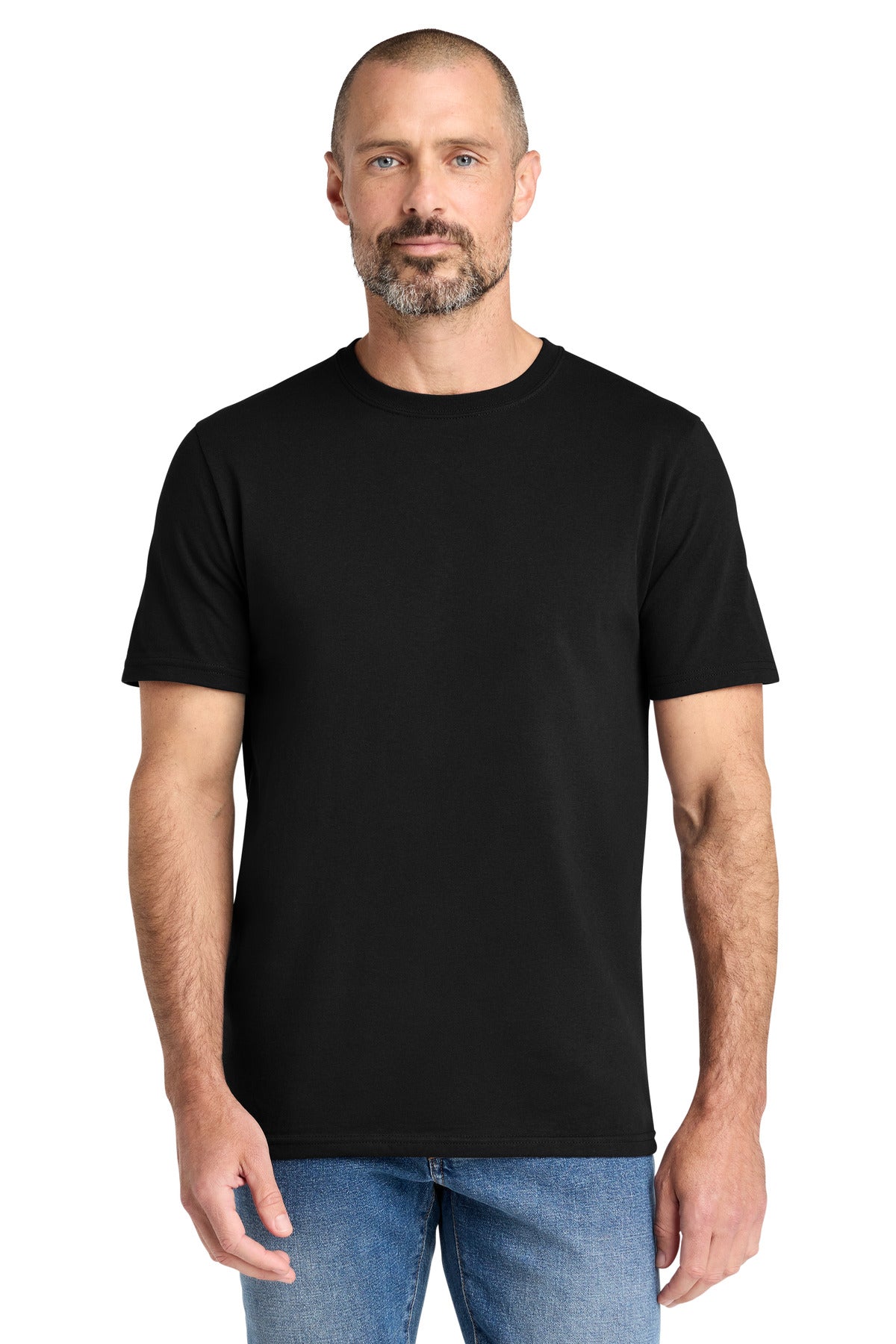 Custom logo Volunteer Knitwear™ All-American Tee VL100 in Deep Black