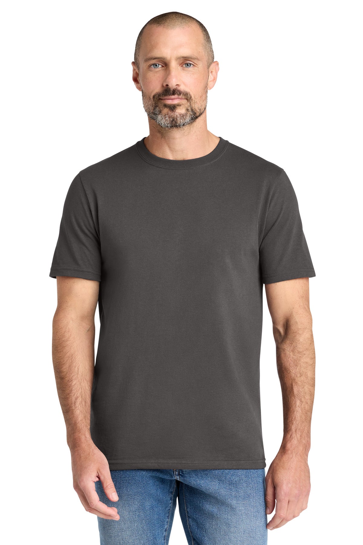 Custom logo Volunteer Knitwear™ All-American Tee VL100 in Grey Steel