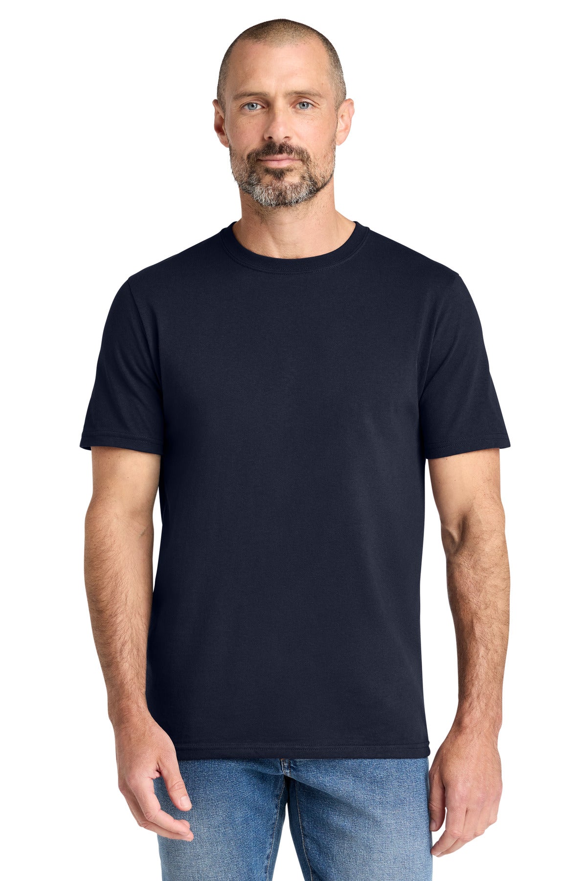 Custom logo Volunteer Knitwear™ All-American Tee VL100 in Strong Navy