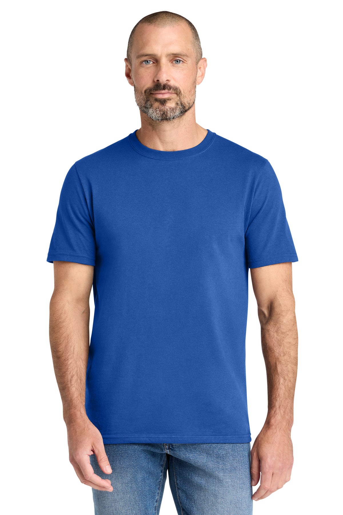 Custom logo Volunteer Knitwear™ All-American Tee VL100 in True Royal