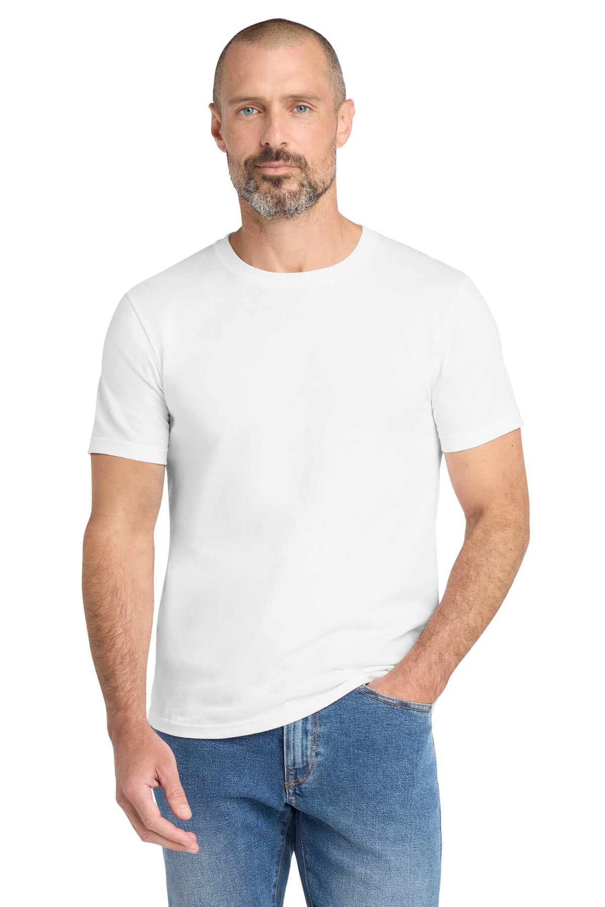 Custom logo Volunteer Knitwear™ All-American Tee VL100 in White