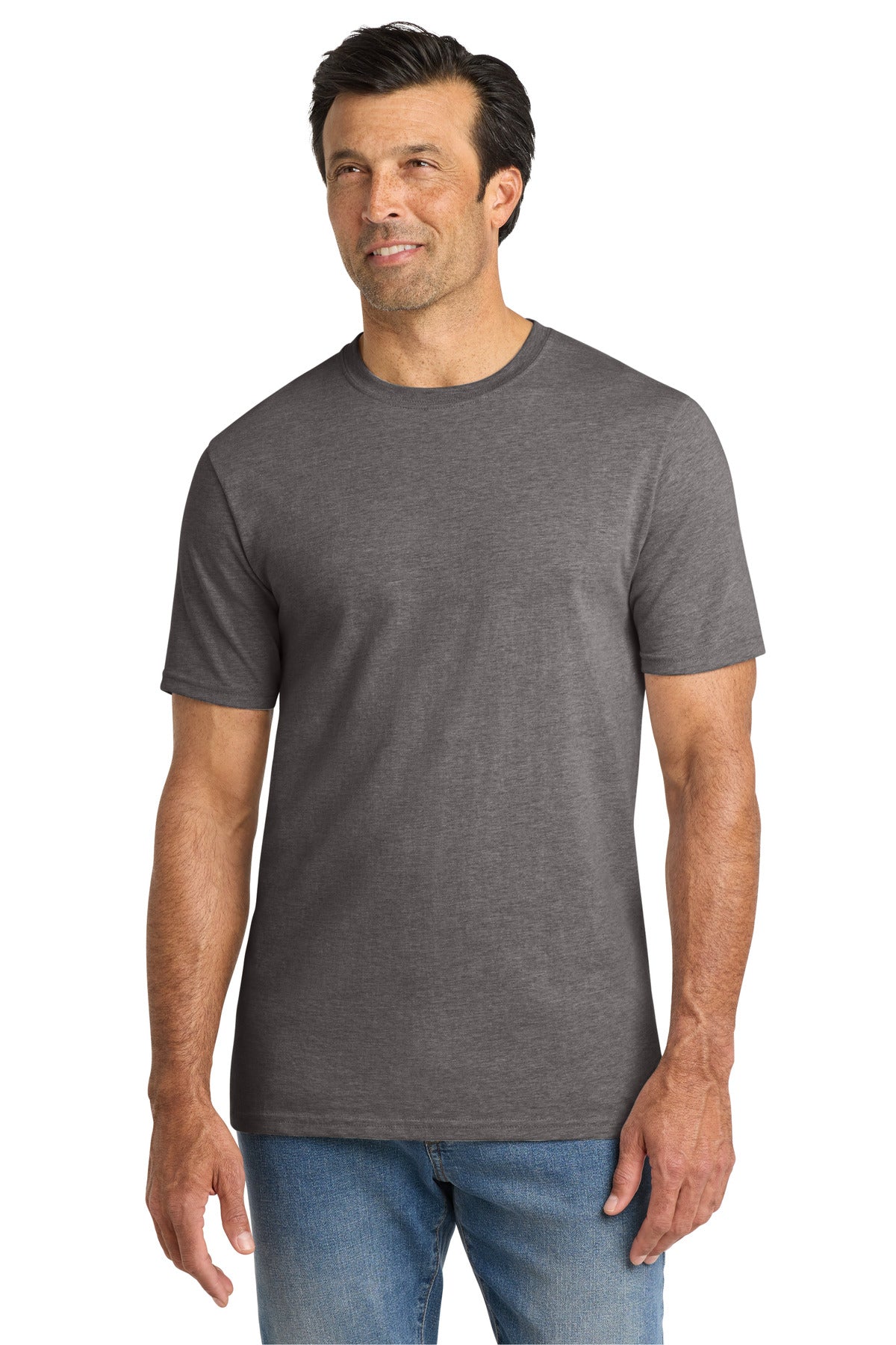 Custom logo Volunteer Knitwear™ Chore Tee VL60 in Dark Heather Grey