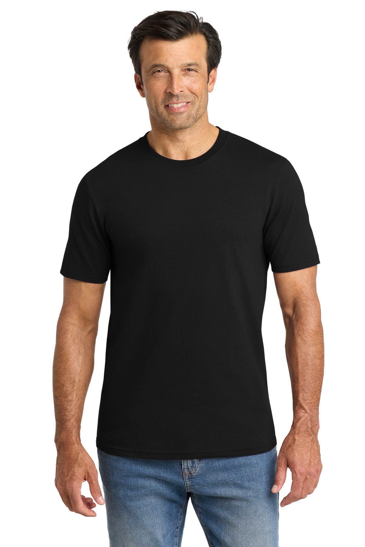 Custom logo Volunteer Knitwear™ Chore Tee VL60 in Deep Black