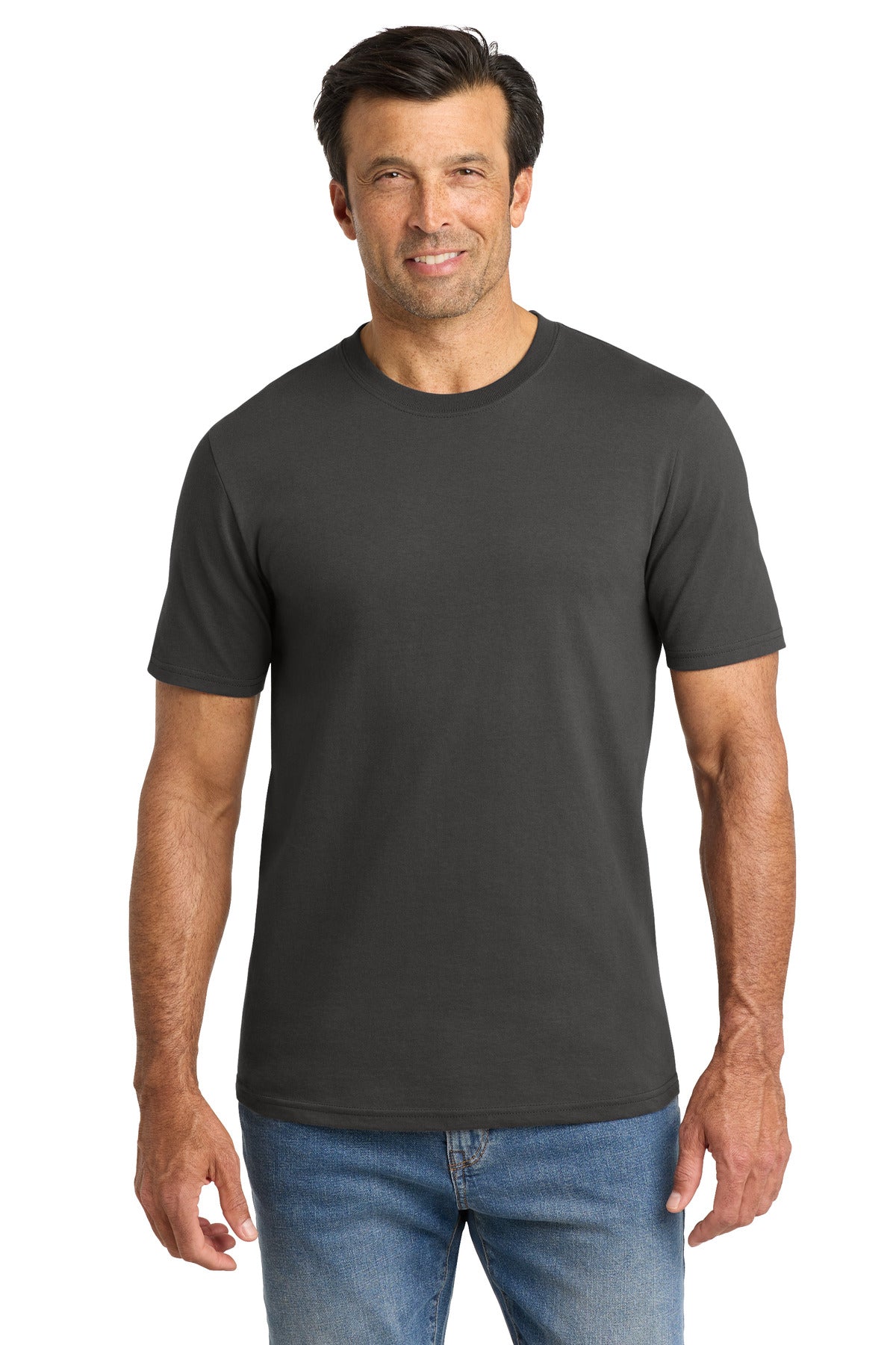 Custom logo Volunteer Knitwear™ Chore Tee VL60 in Grey Steel