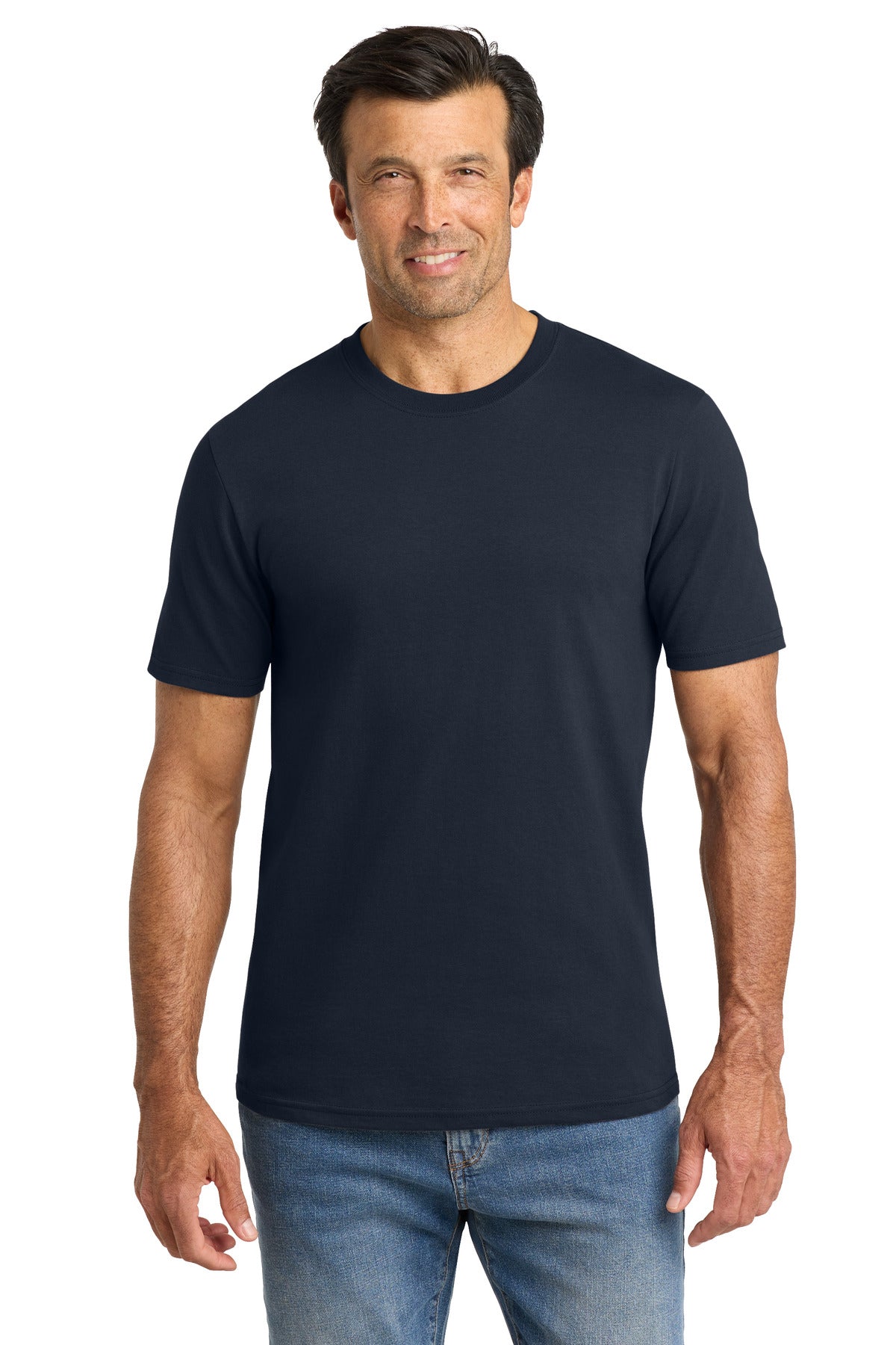 Custom logo Volunteer Knitwear™ Chore Tee VL60 in Strong Navy
